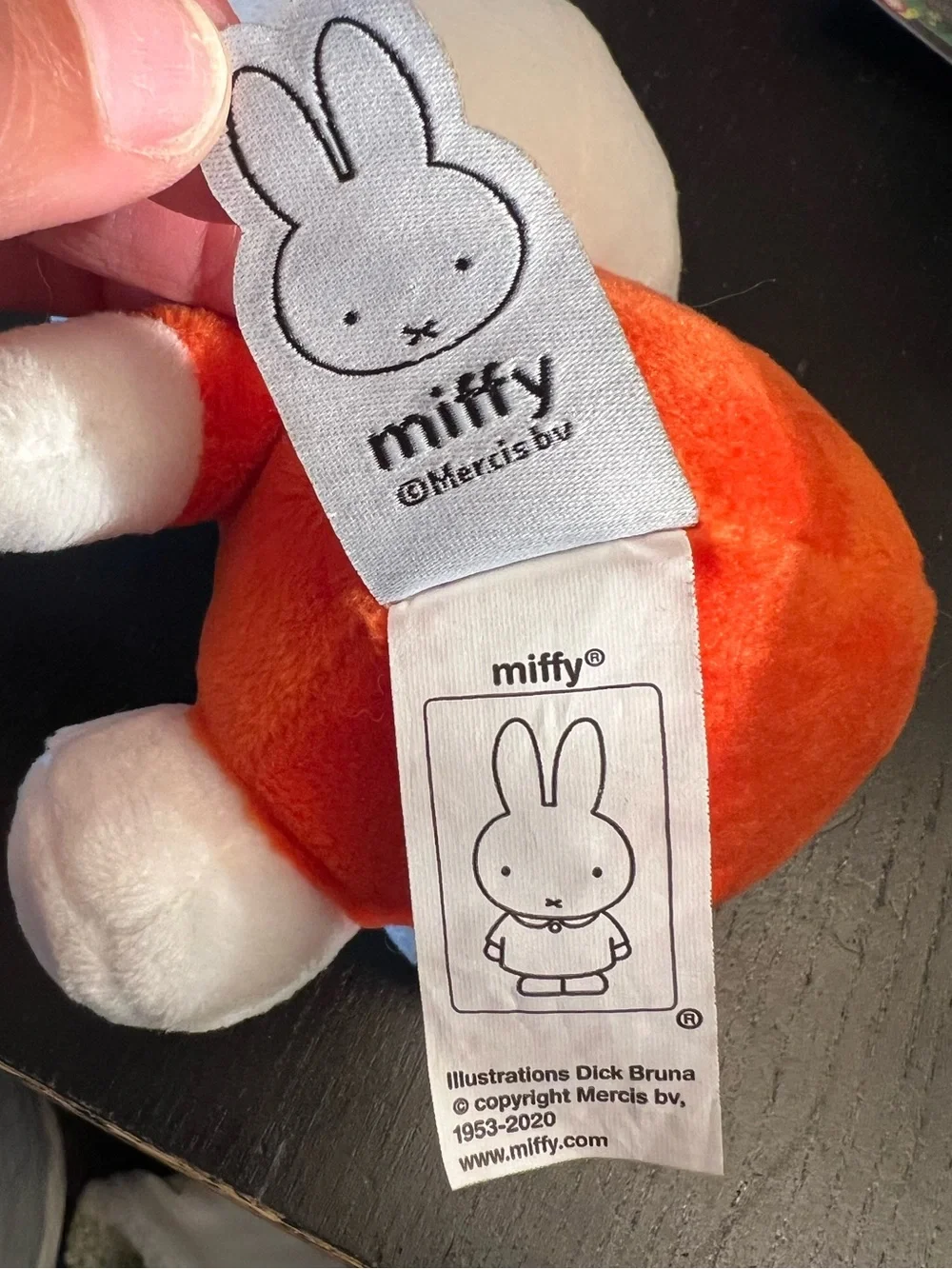 miffy Plush Bunny in White with Orange Outfit 8inches